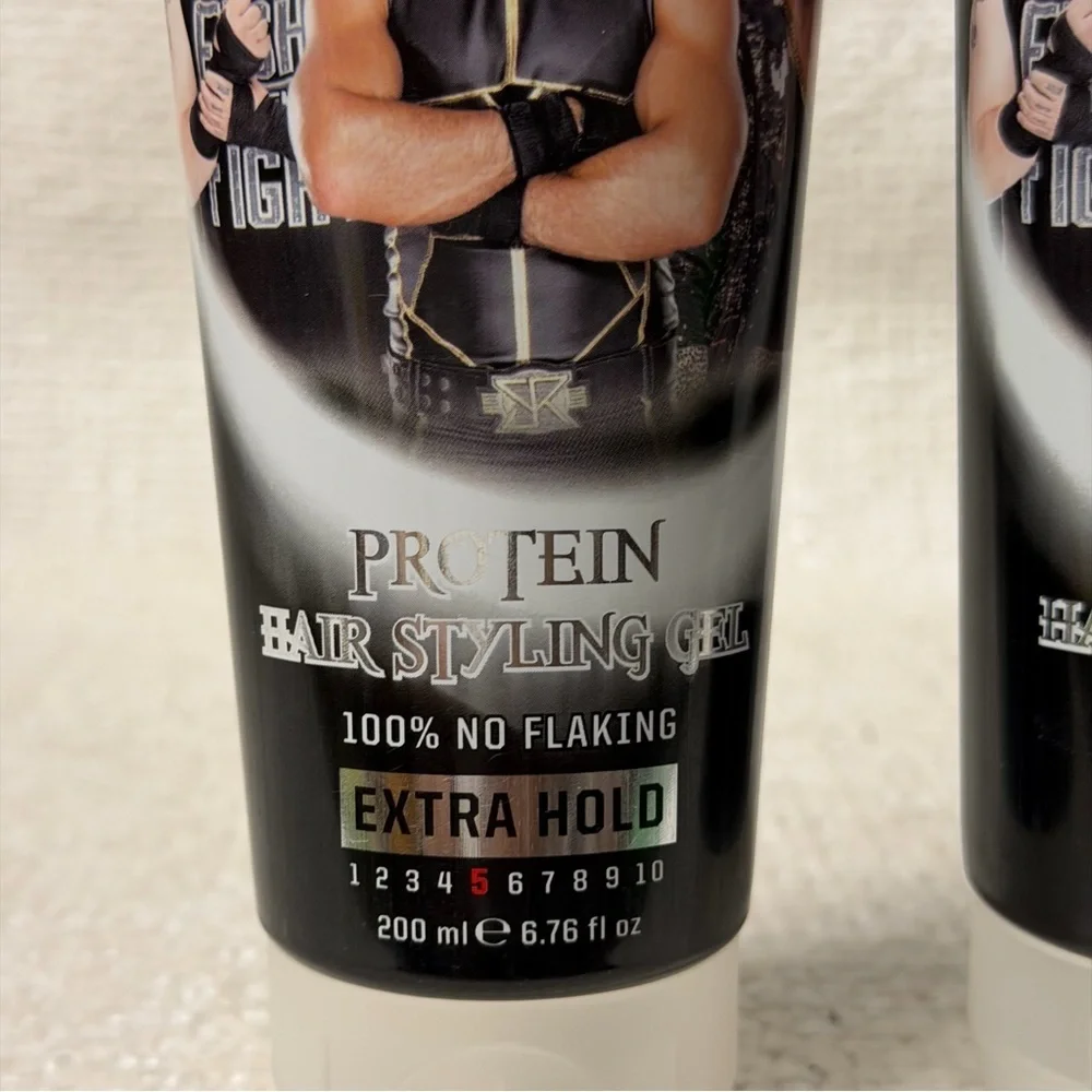 Lot (2) WWE Protein Hair Styling Gel - Black and Gold